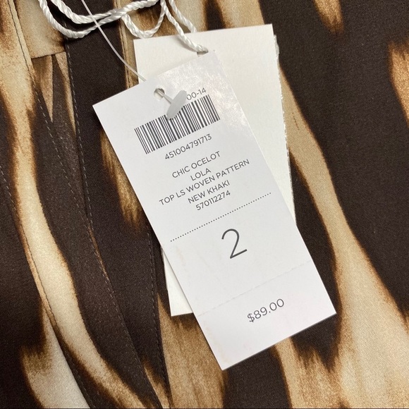 Chico's Chic Ocelot Lola Top Shirt Blouse Animal - Picture 9 of 9